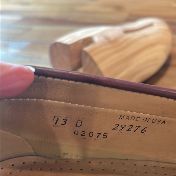 Allen Edmonds Burgundy Leather Slip-Ons - Picture 9 of 12